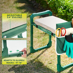 Folded Saker Garden Kneeler for easy storage