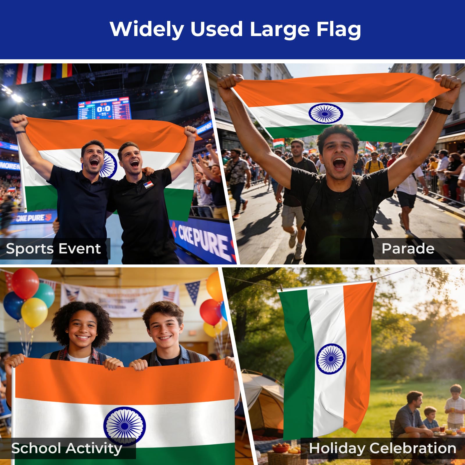 Folded ZDSSM India Flag showing packaging