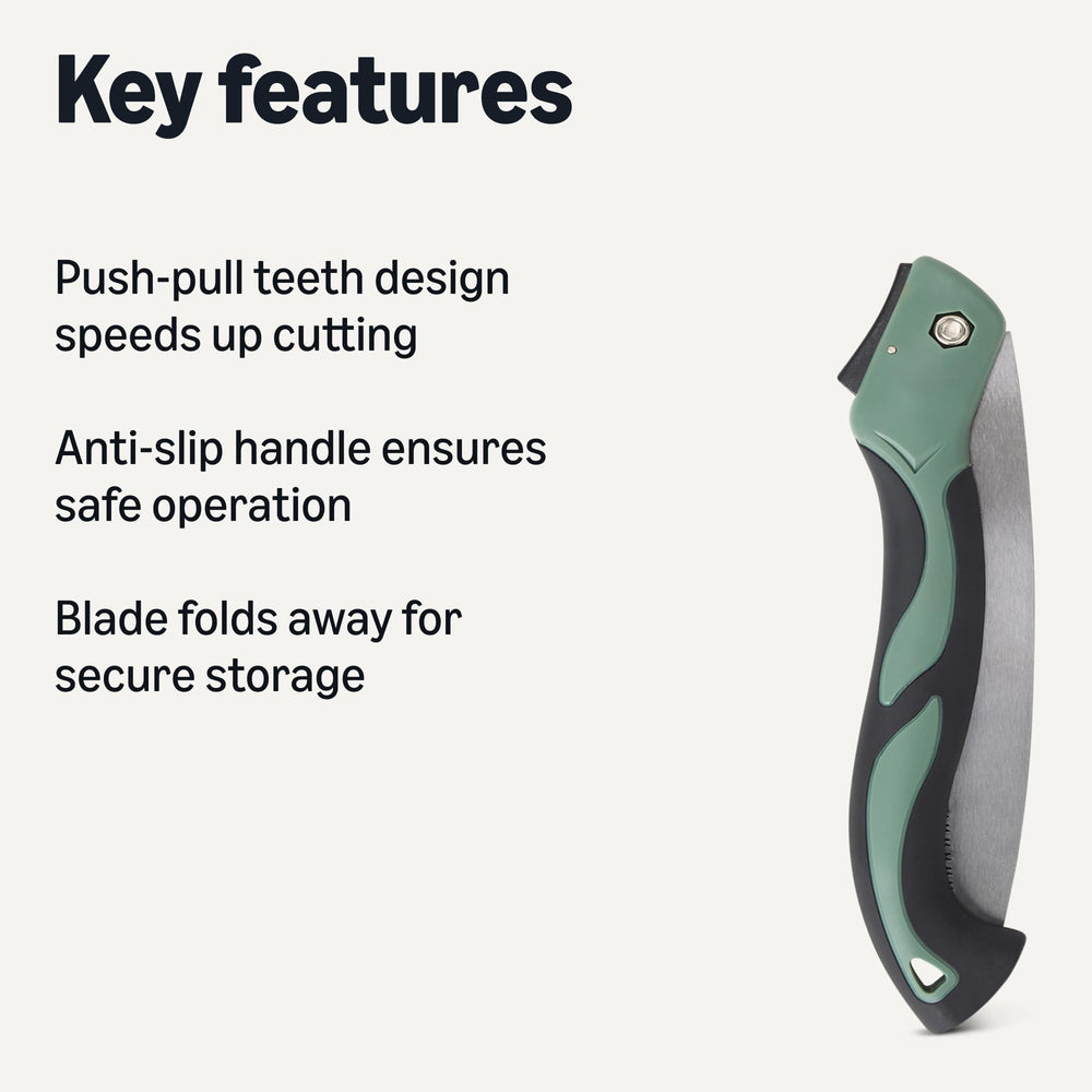Folding blade of Basics pruning saw in closed position
