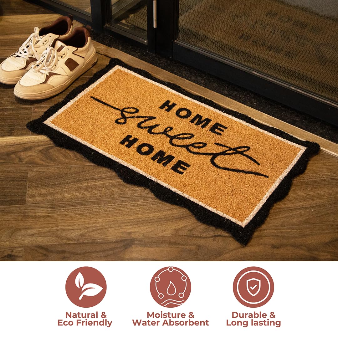 Folkulture Home Sweet Home Doormat in outdoor weather