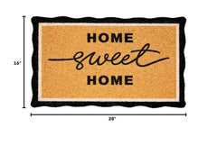 Folkulture Home Sweet Home Doormat placed at a front door
