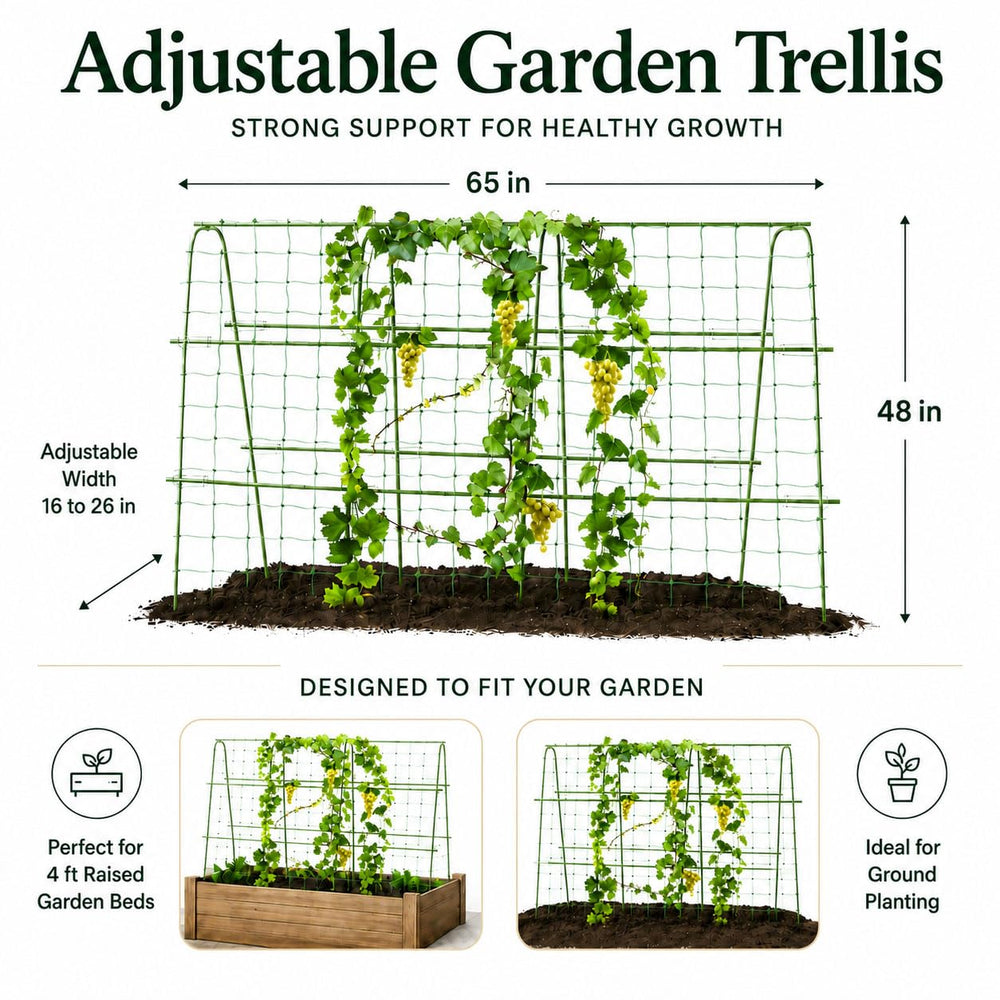 FOLLOOK Cucumber Trellis in raised garden bed
