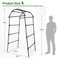 FOLLOOK Garden Arch Trellis with climbing plants