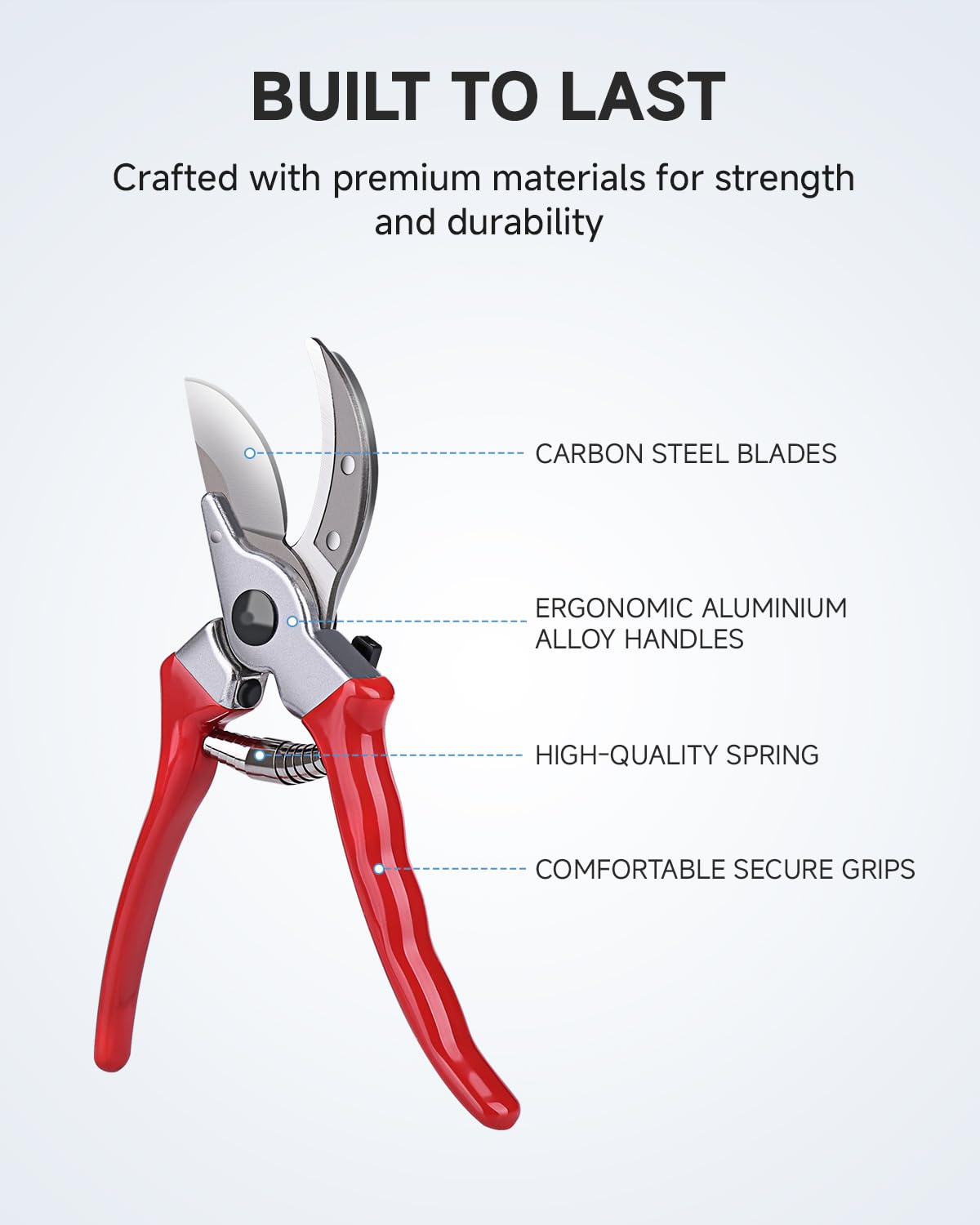 Fondwell gardening shears in use on small branches