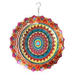 FONMY 12-inch multicolor wind spinner front view with reflective design
