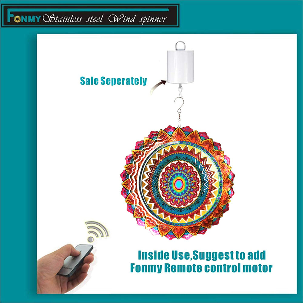FONMY wind spinner showing the epoxy protective coating and vibrant colors