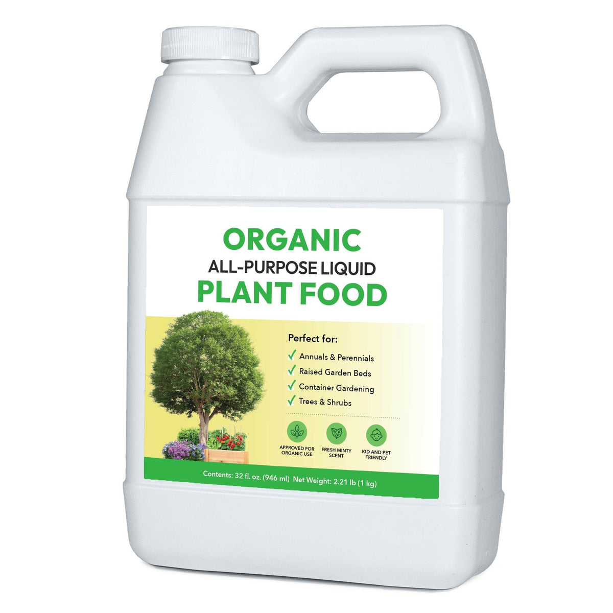 FOOP Organic All-Purpose Liquid Plant Food 32oz bottle front view