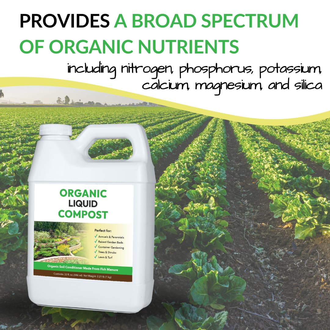 FOOP Organic Liquid Compost 32oz application scene in garden
