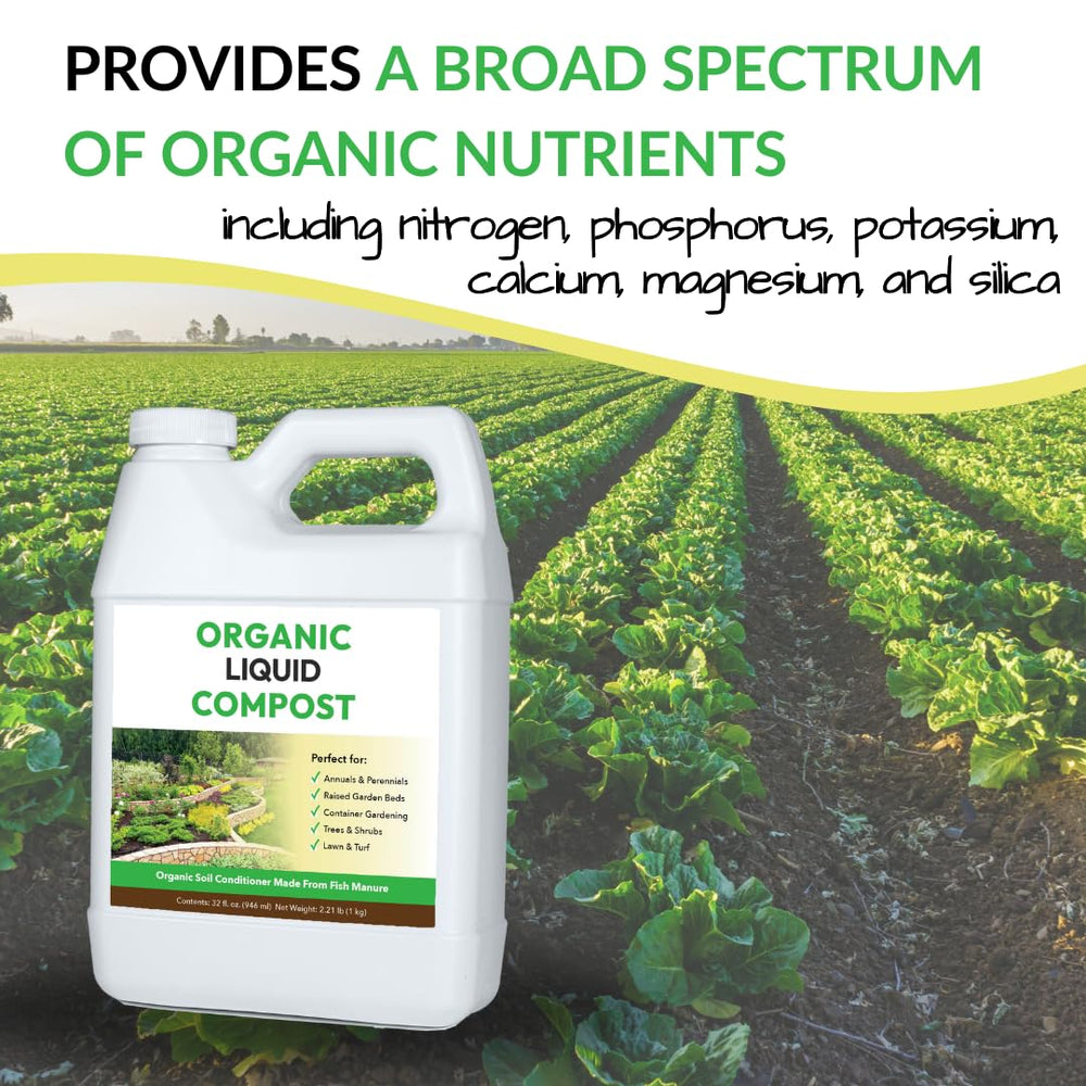 FOOP Organic Liquid Compost 32oz application scene in garden