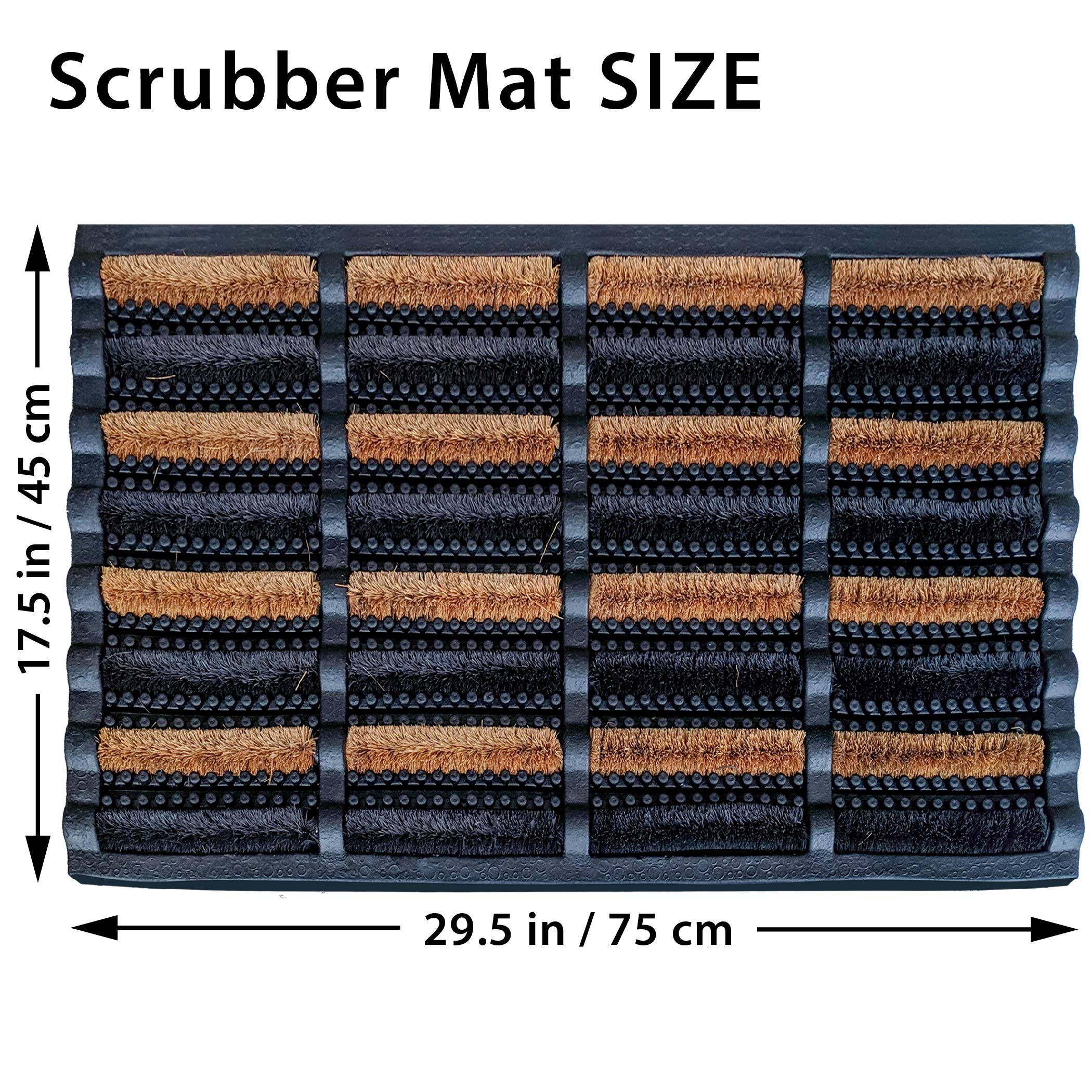 FOOTMATTERS Ninamar Mud Scrubber Tray Mat rubber base detail