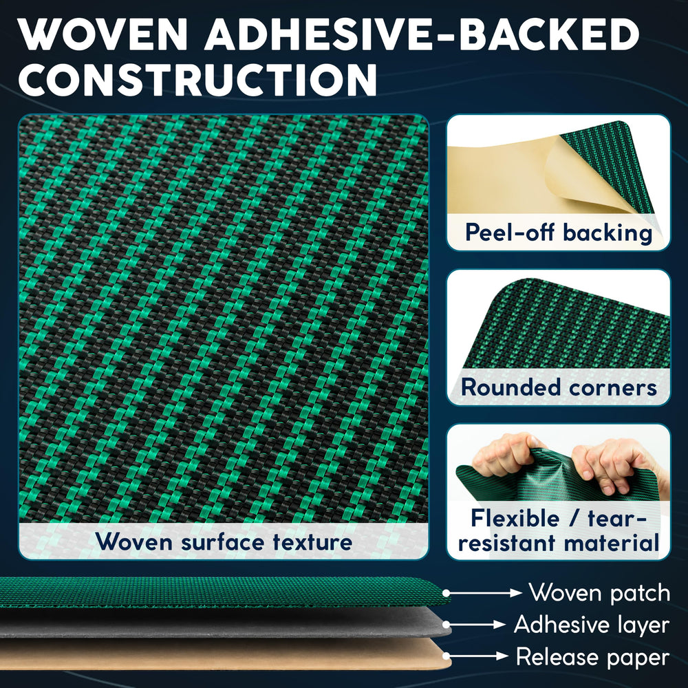 Forest green woven PVC material of ARDILA VEELA Patch