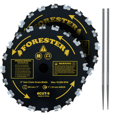 FORESTER 2PK Chainsaw Brush Cutter Blade set with 9-inch blades