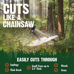 FORESTER Chainsaw Brush Cutter Blade side view showing arbor hole