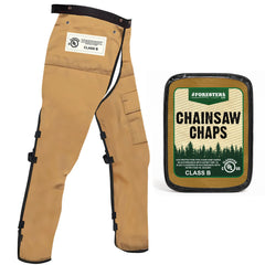 FORESTER Chainsaw Chaps 37-inch in brown, front view