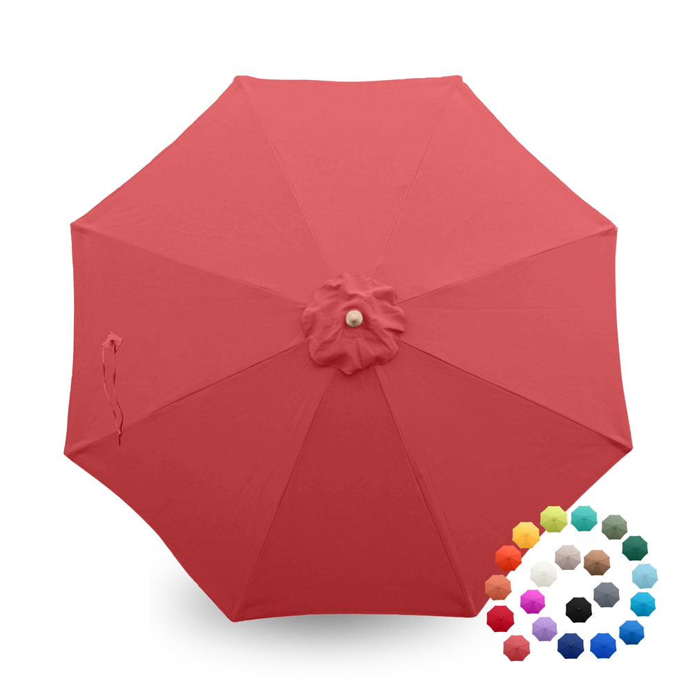 Formosa Covers 9ft patio umbrella replacement canopy in Brick color