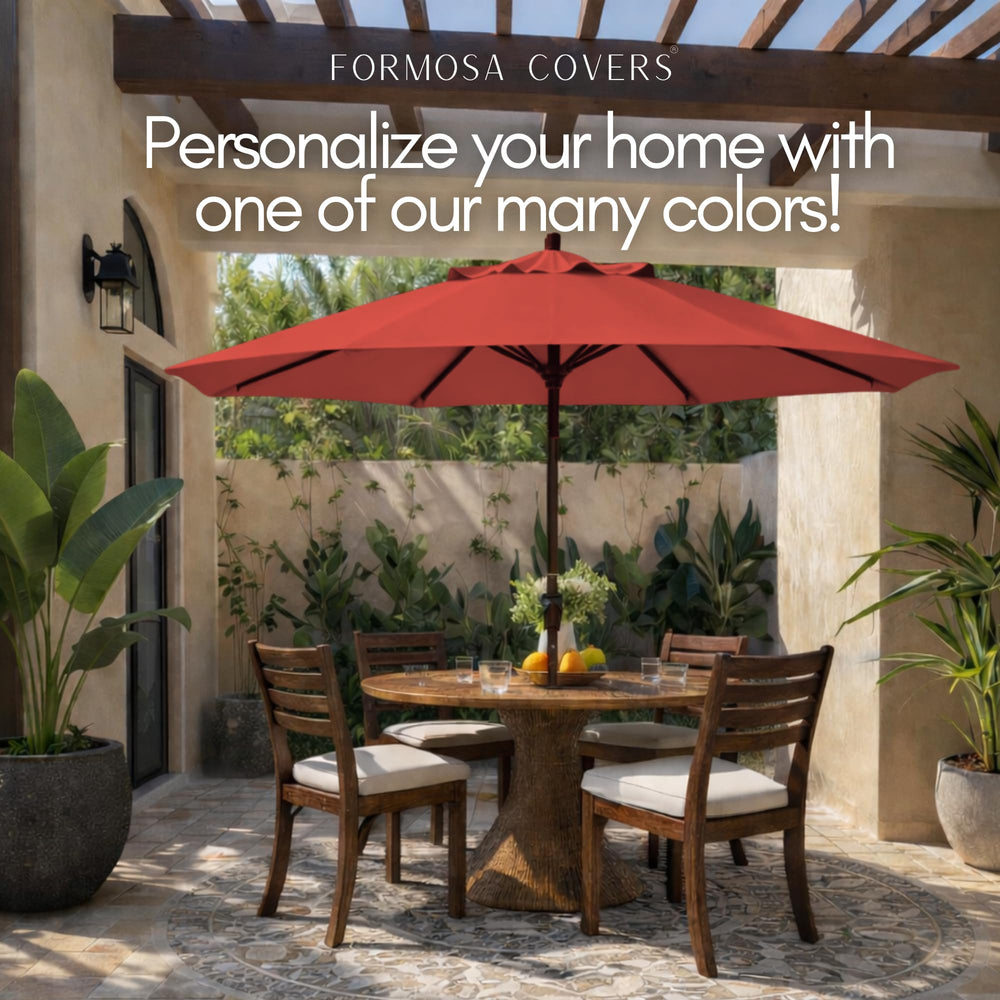 Formosa umbrella canopy showing compatibility with market frames