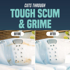 FORTIVO Hot Tub Surface Cleaner in use on a hot tub surface
