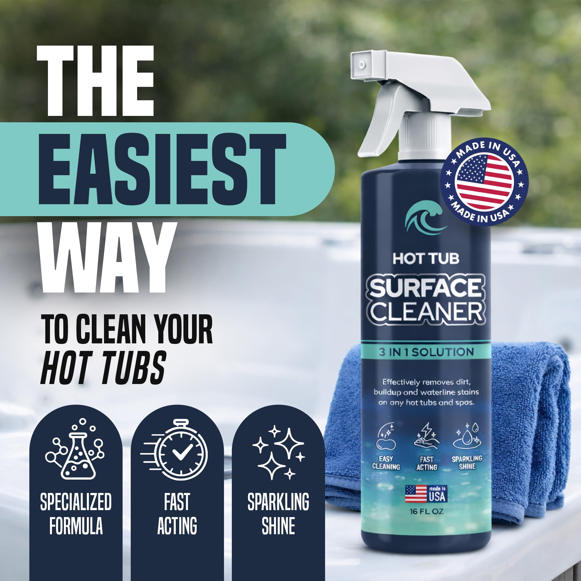 FORTIVO Hot Tub Surface Cleaner spray nozzle close-up