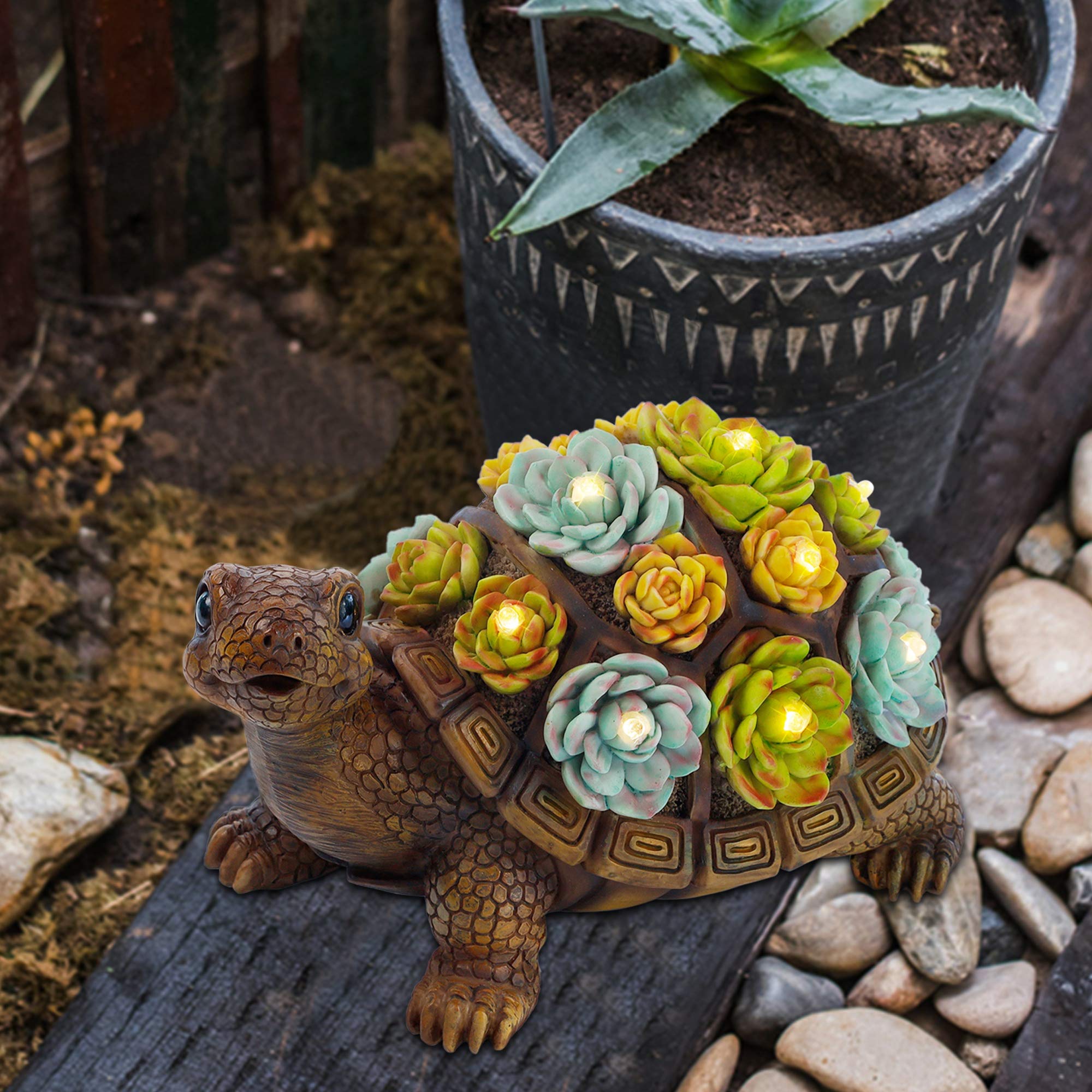 FORUP Turtle Garden Statue with detailed hand-painted features