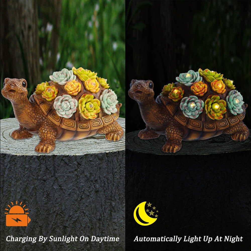FORUP Turtle Statue on a garden pathway during daytime