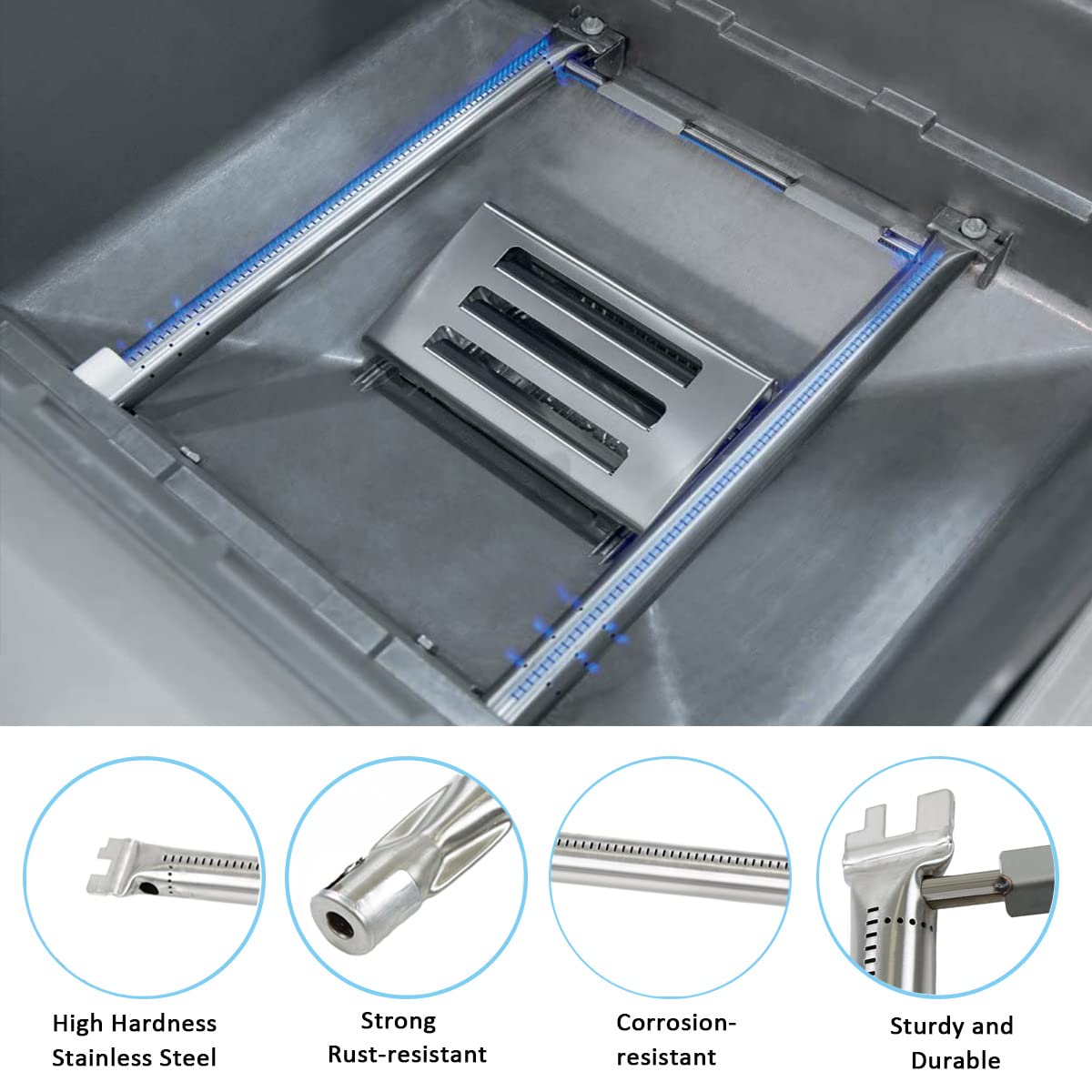 FORYEYC stainless steel burners included in the kit