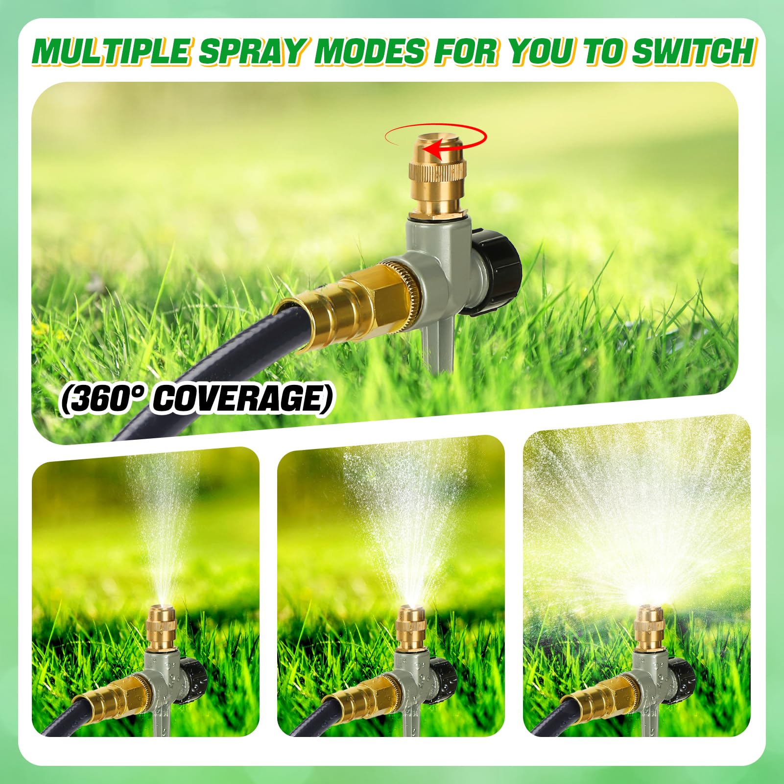 Four Acostop sprinklers connected together for daisy chaining