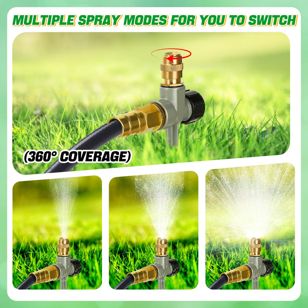 Four Acostop sprinklers connected together for daisy chaining