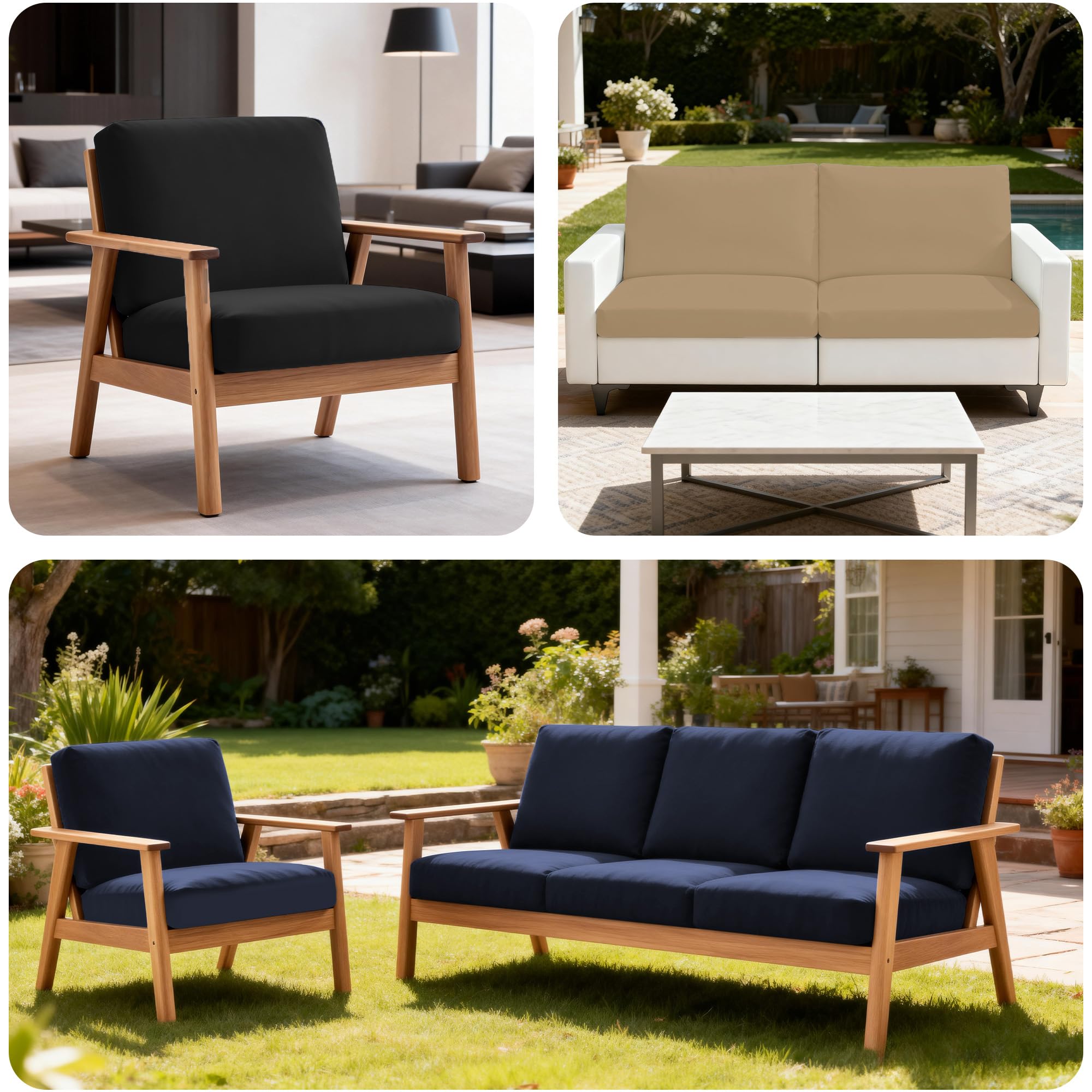 Four BIETYONE Outdoor Cushion Covers Packaged