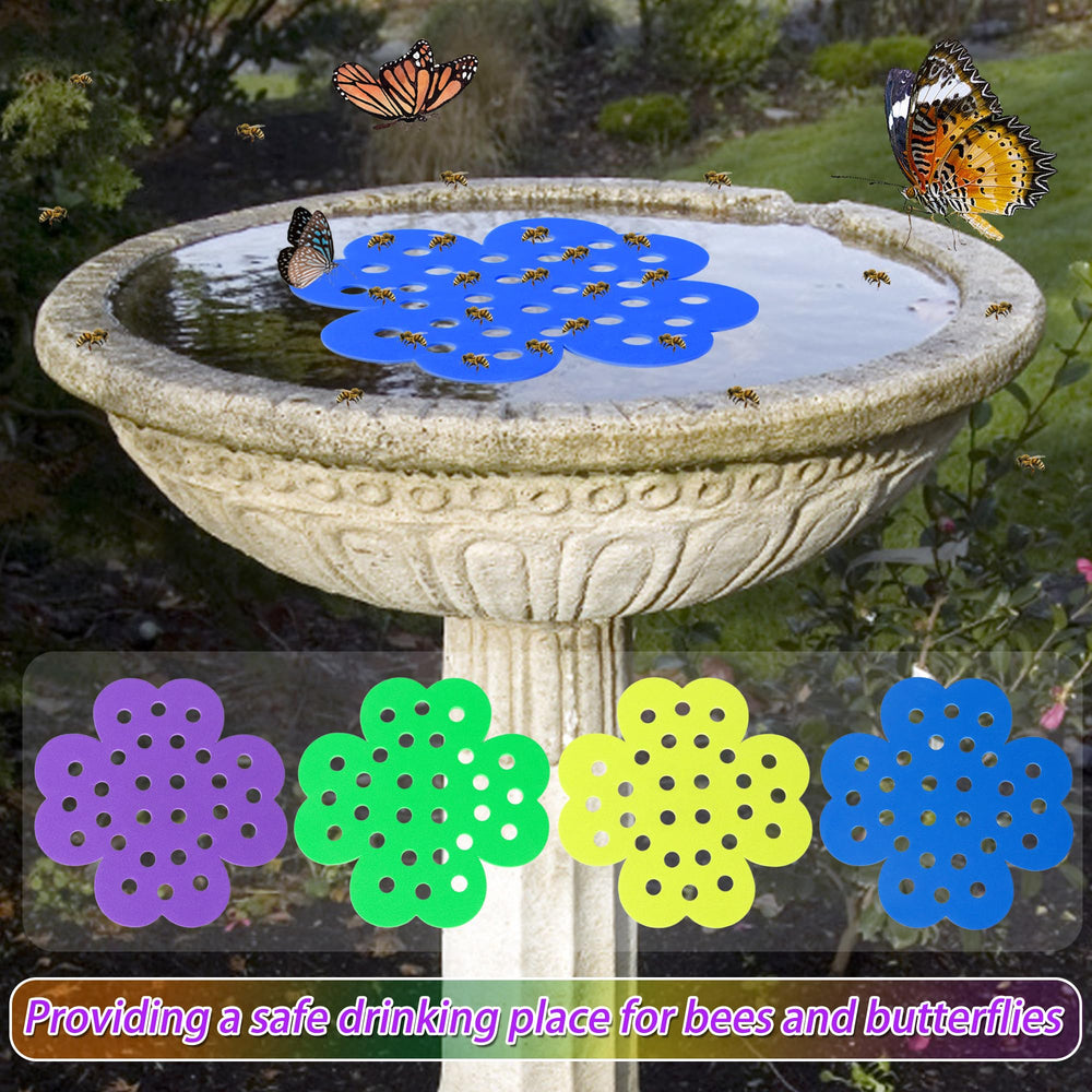 Four colourful bee islands arranged together