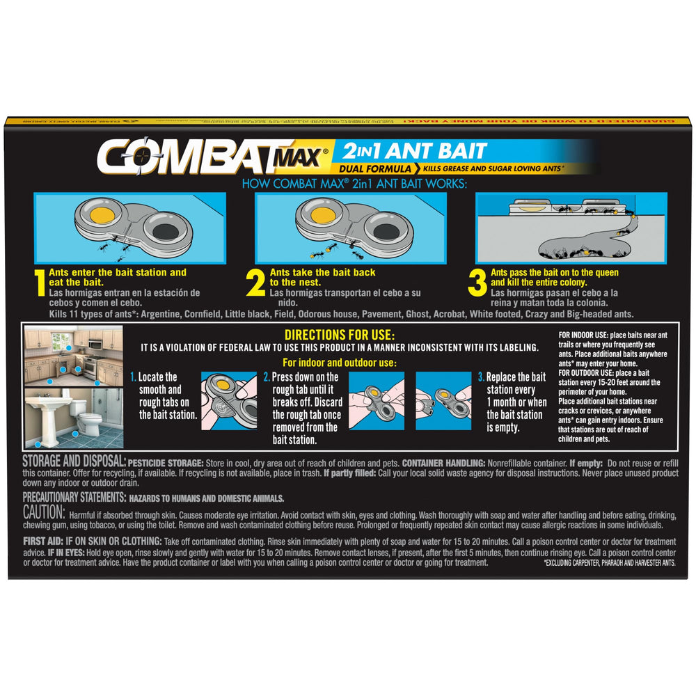 Four Combat Max 2in1 Ant Bait Stations displayed together