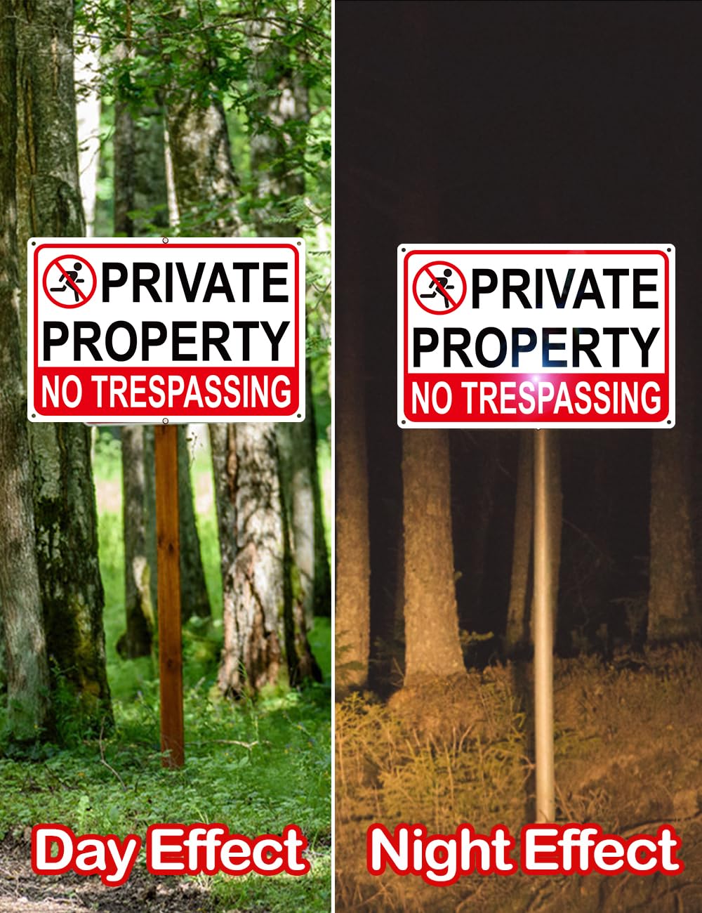 Four Giftape No Trespassing Signs in package