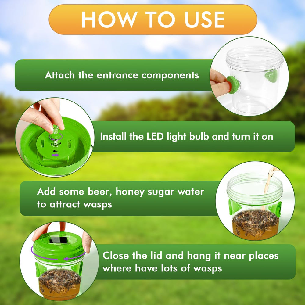 Four packs of Jiermadun Wasp Traps displayed
