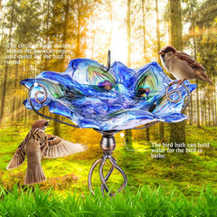 Four-pronged base of VCUTEKA Glass Bird Bath
