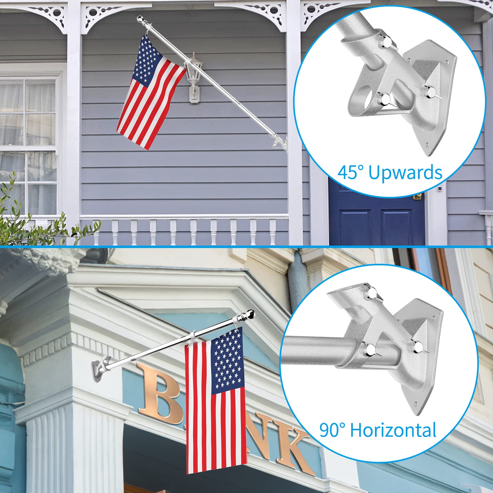Four sturdy carabiners included in ZMTECH Flag Pole Kit