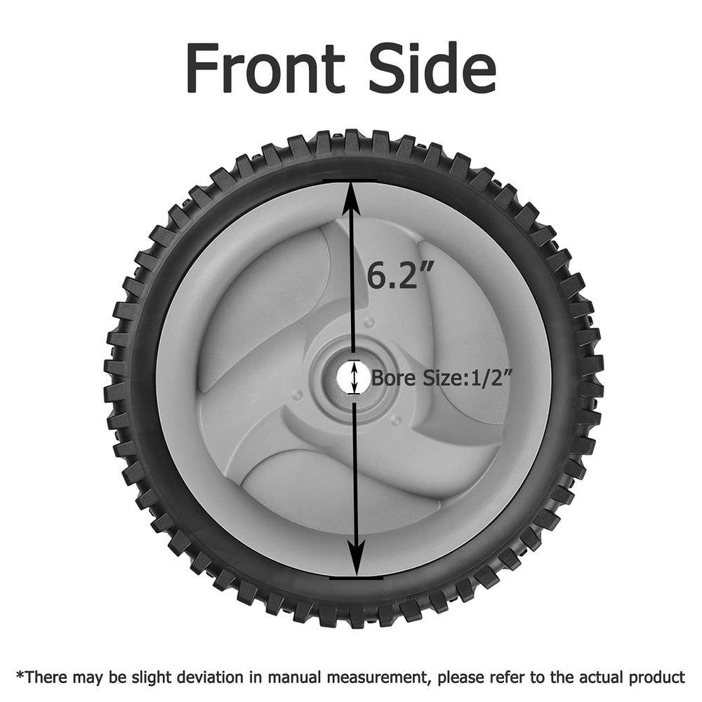 Fourtry 8-inch gray wheel side view showing 53 teeth