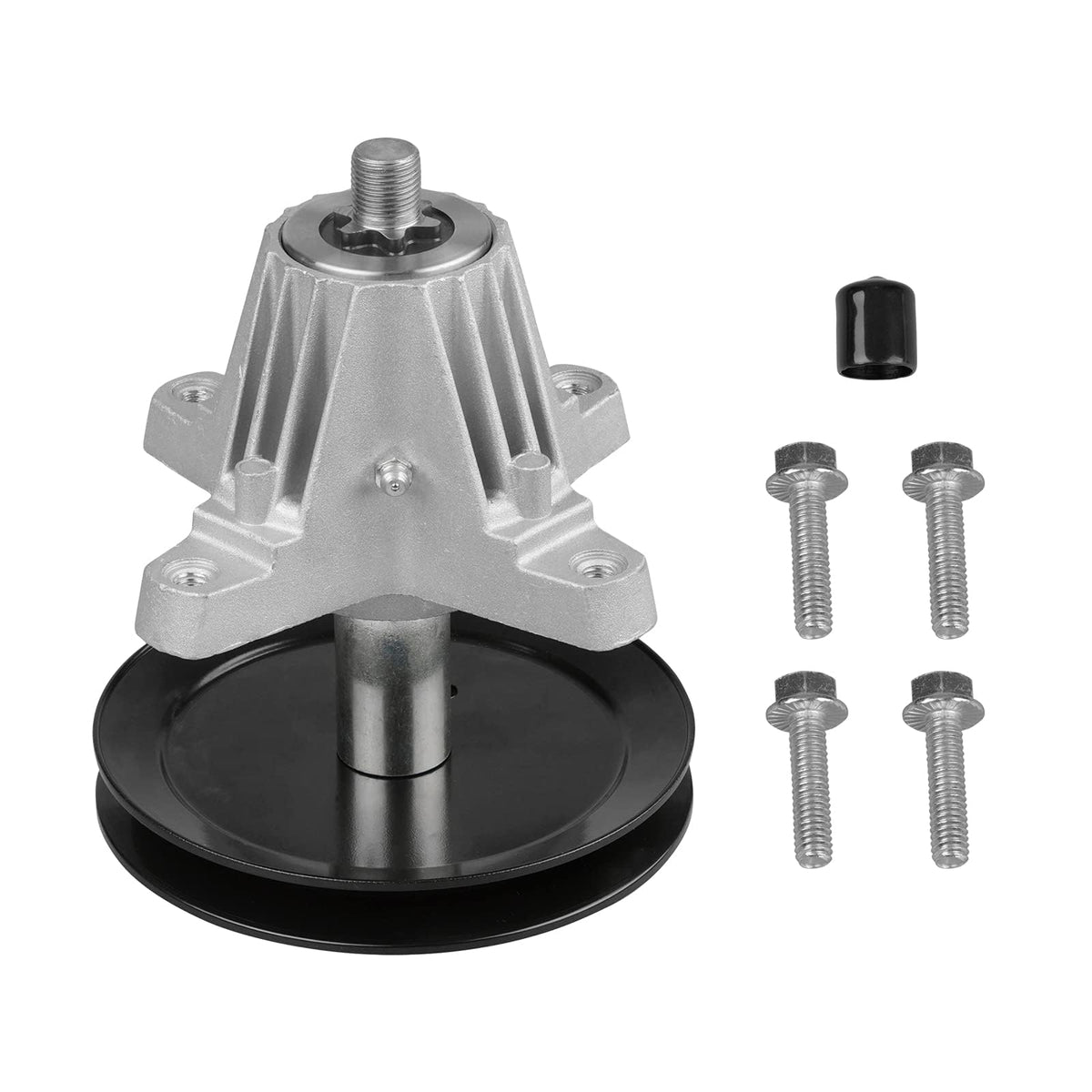 Fourtry Greaseable Spindle Assembly front view with dimensions