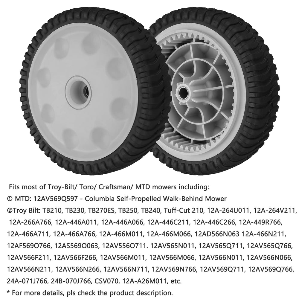 Fourtry lawn mower drive wheel on mower
