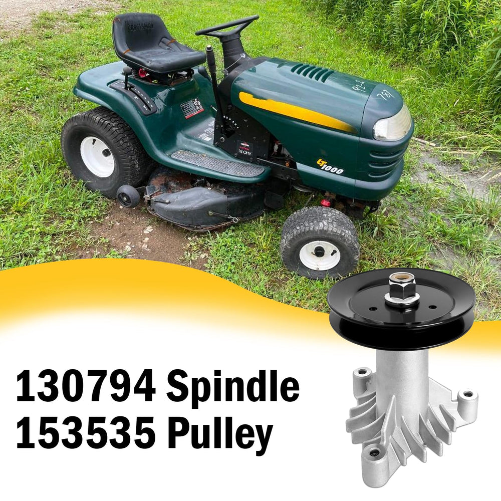 Fourtry spindle assembly and pulley dimensions