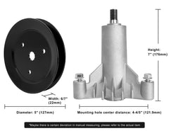 Fourtry spindle assembly installed on a Craftsman mower