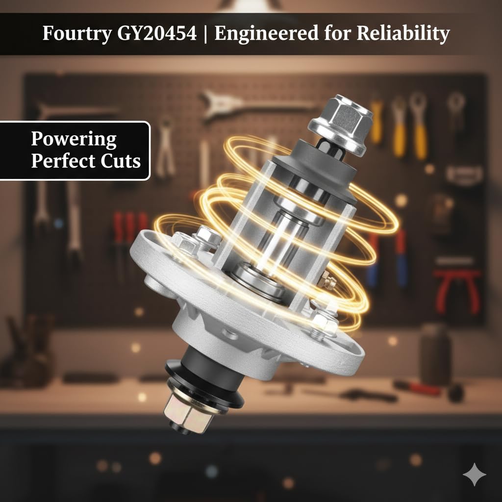 Fourtry spindle assembly showing star-shaped blade mount