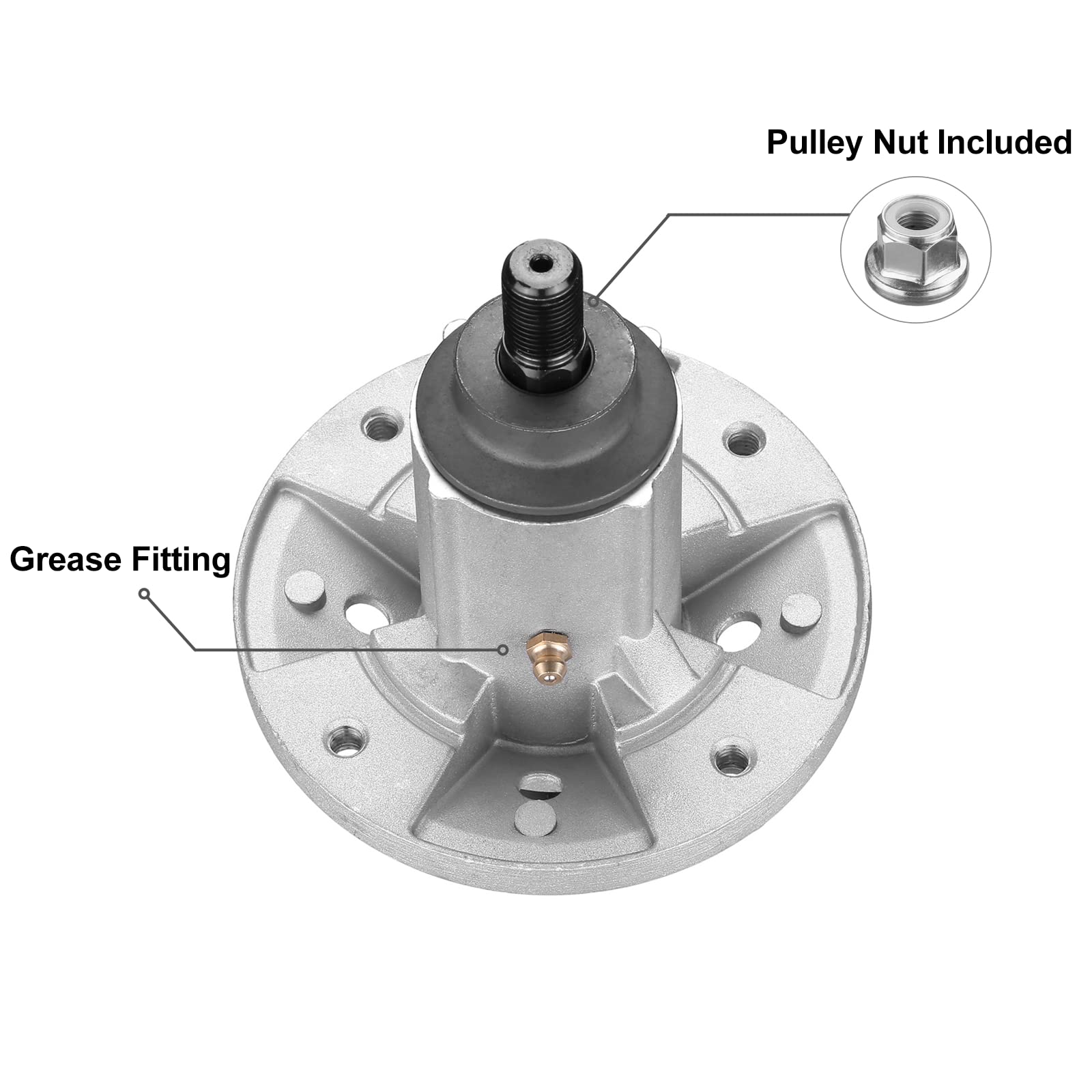 Fourtry spindle assembly with included nuts and bolts