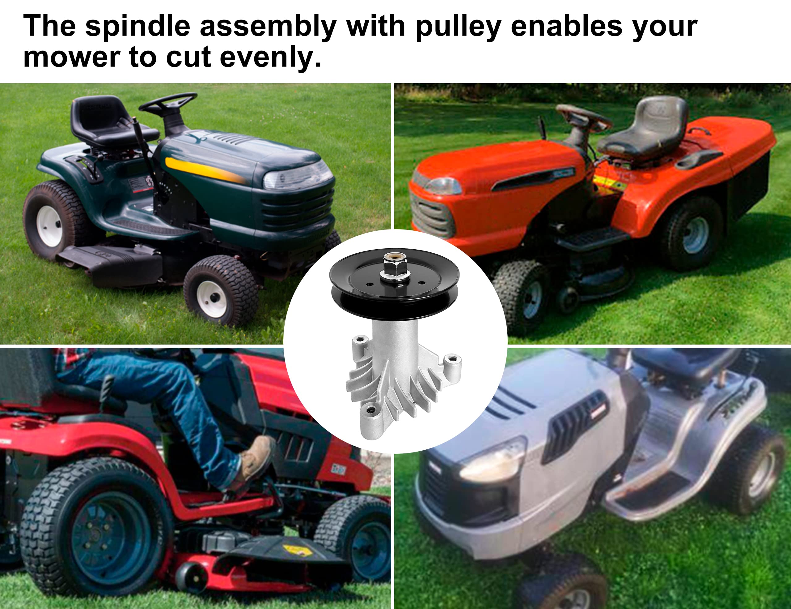 Fourtry spindle assembly with pulley package contents