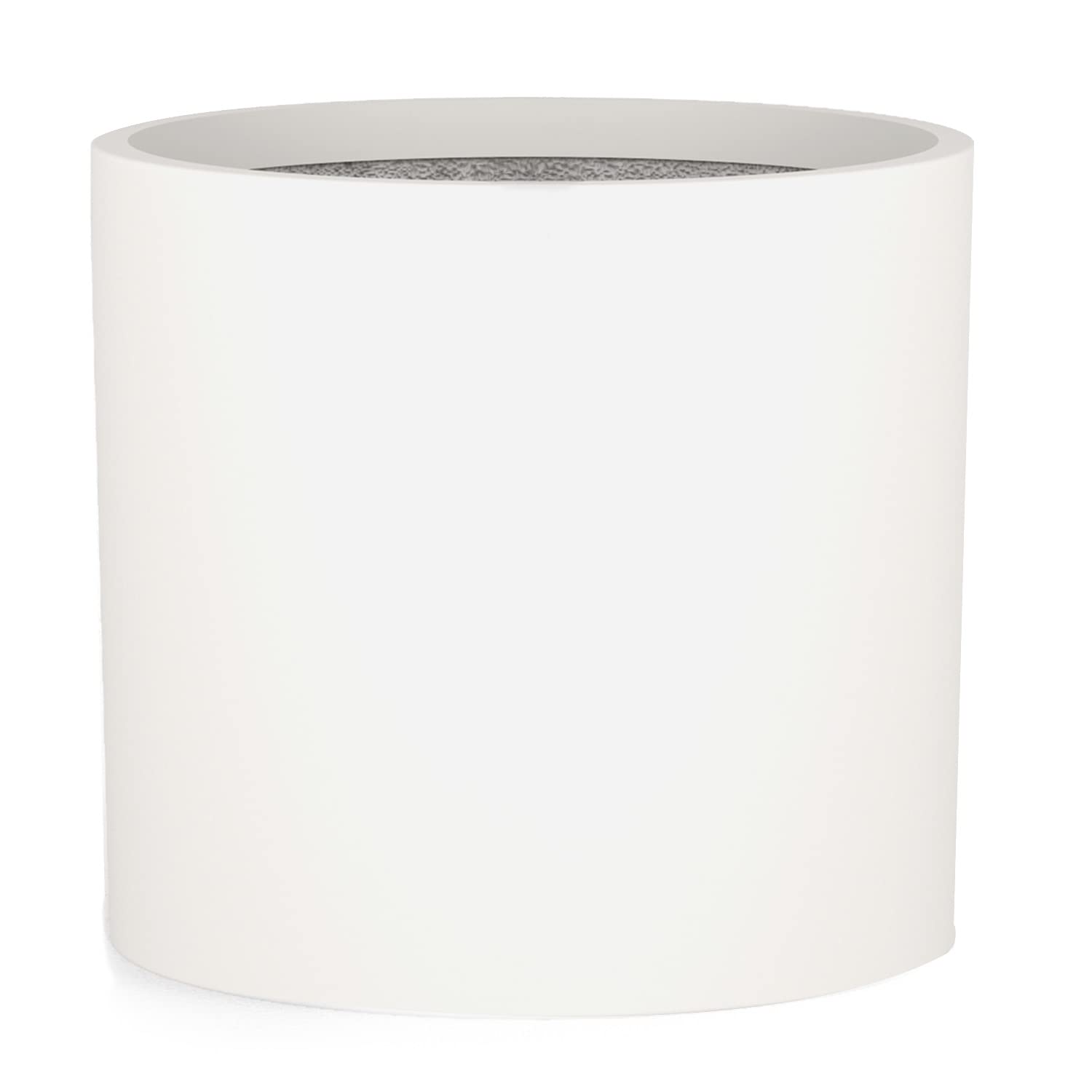 Fox & Fern Large Planter front view in White Matte finish