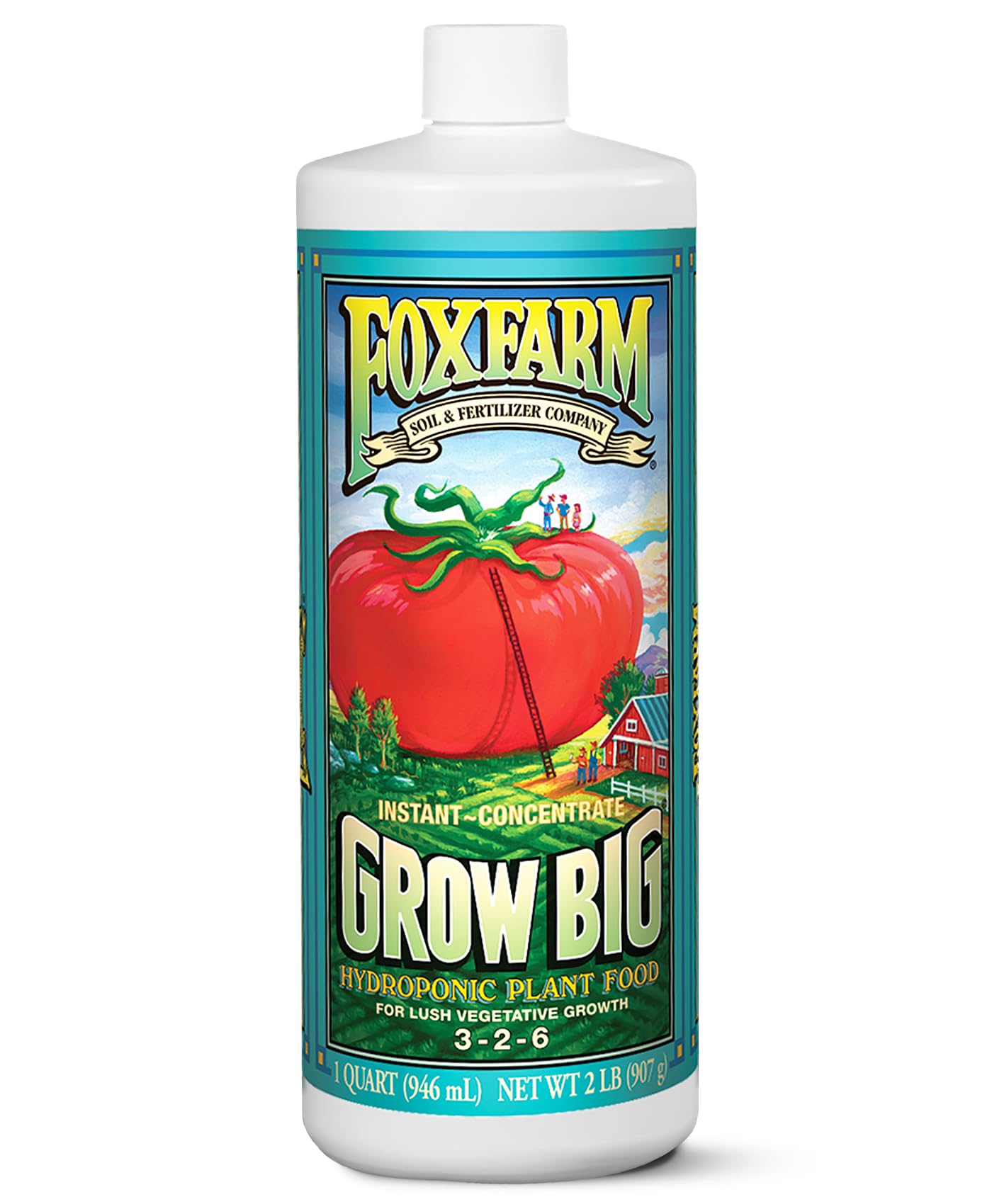 FoxFarm Grow Big Hydroponic Plant Food 1 Quart front view