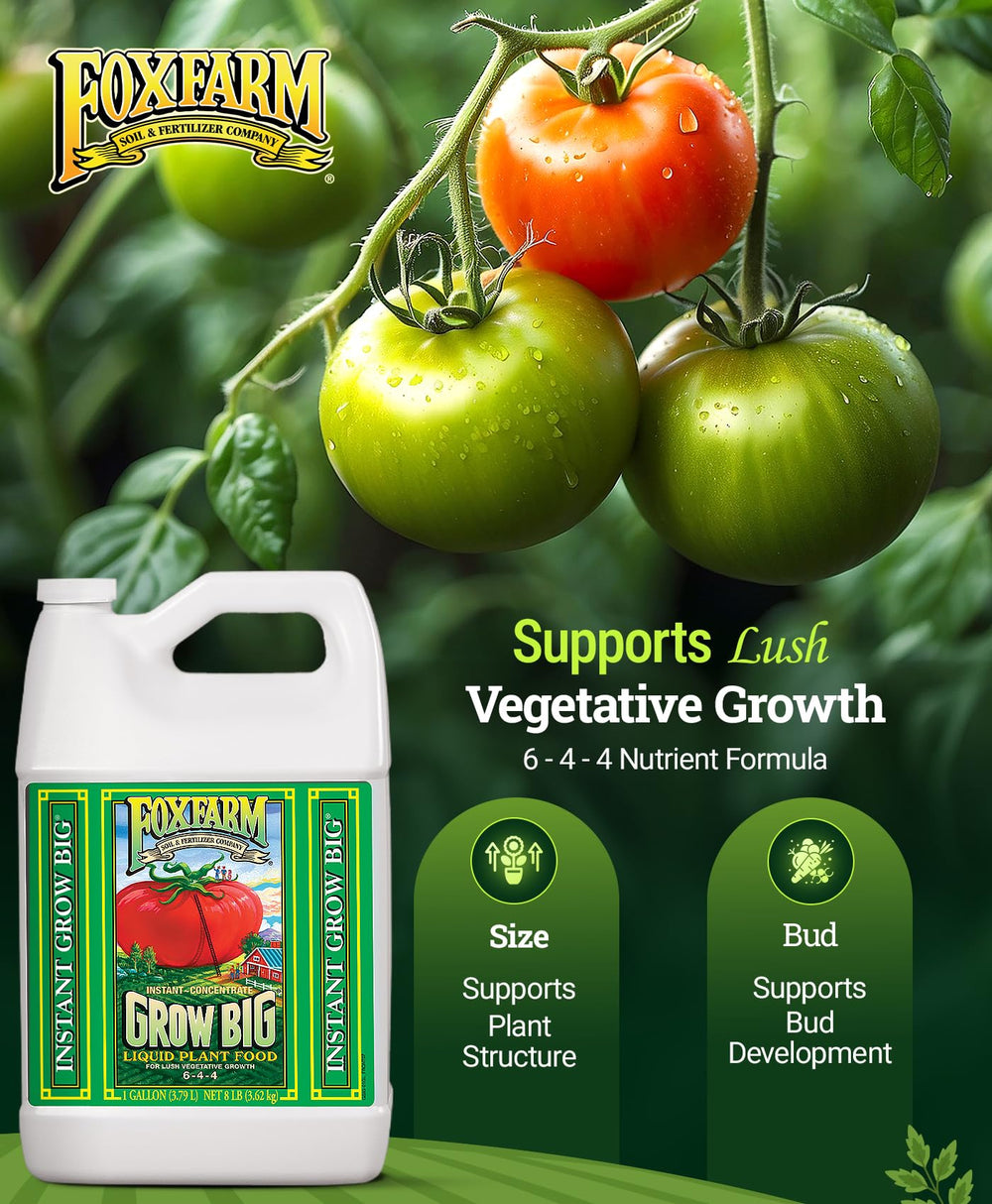 FoxFarm Grow Big Liquid Plant Food 1 Gallon bottle side view