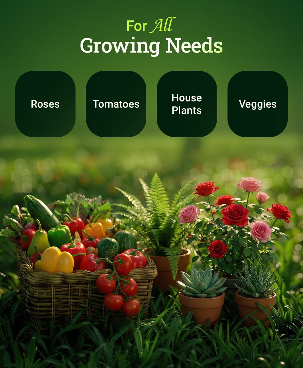 FoxFarm Grow Big Liquid Plant Food in garden setting with plants