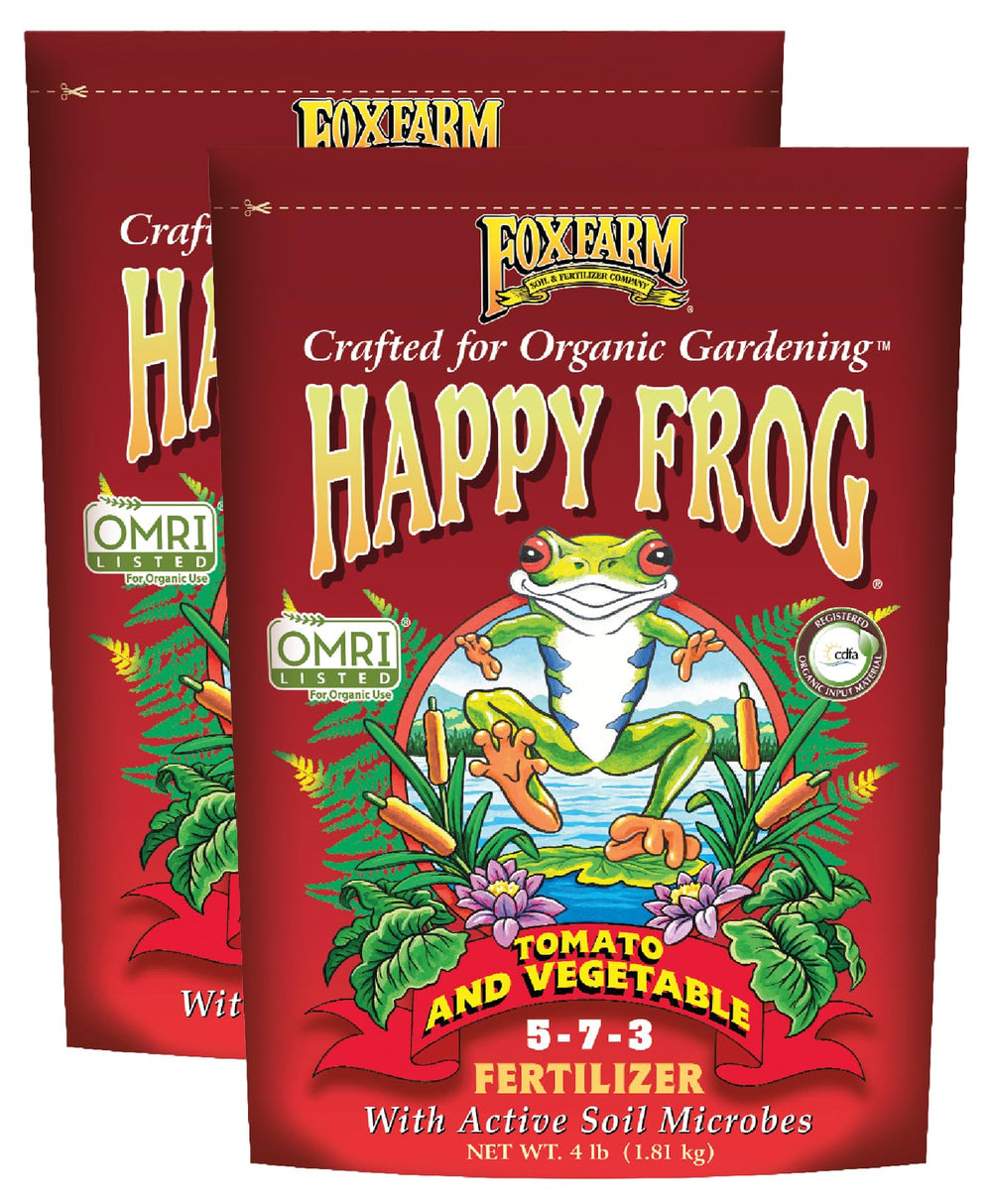 FoxFarm Happy Frog Tomato & Vegetable Fertilizer 4 lbs pack front view