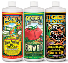 FoxFarm Soil Liquid Trio Pack with Big Bloom, Grow Big, and Tiger Bloom fertilizers