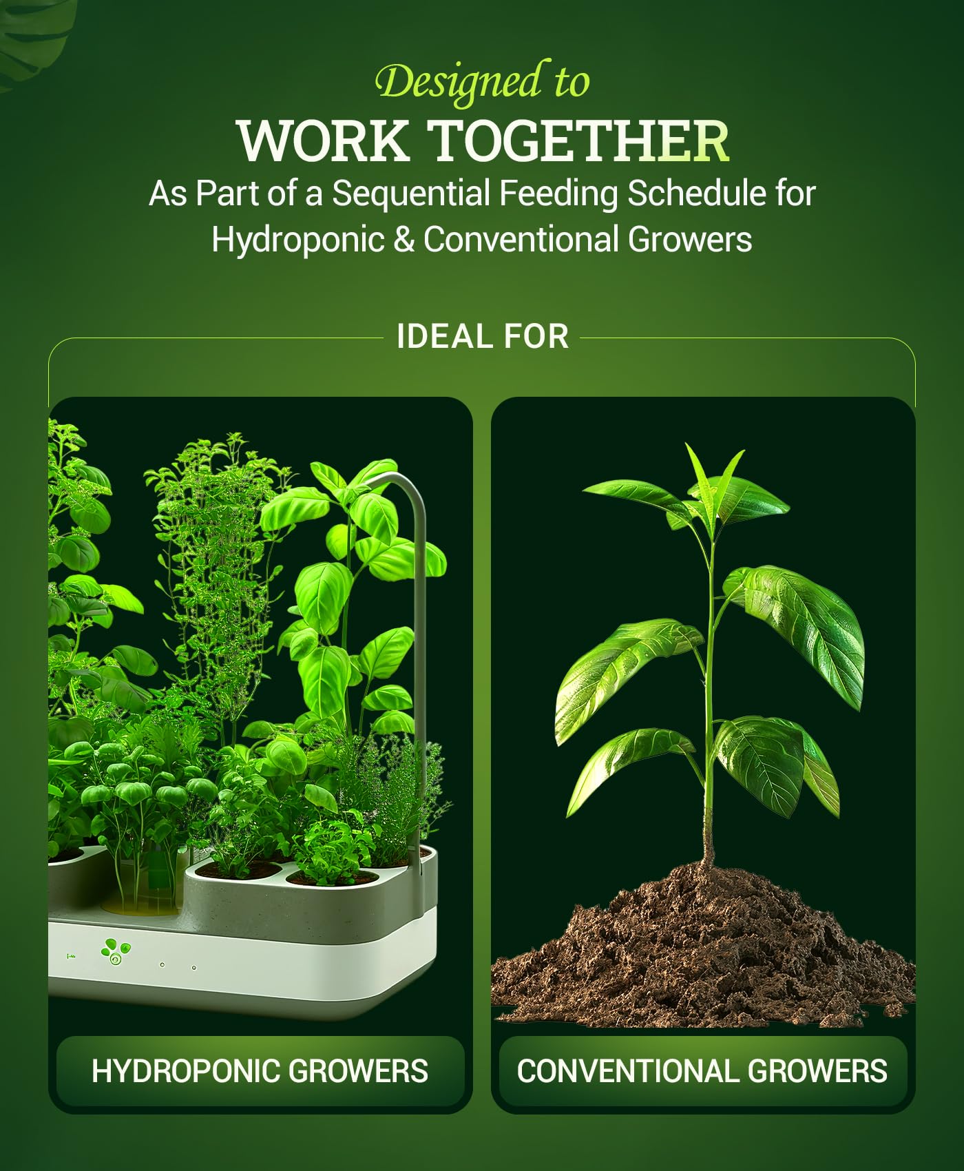 FoxFarm Soluble Trio Pack displayed in a garden setting