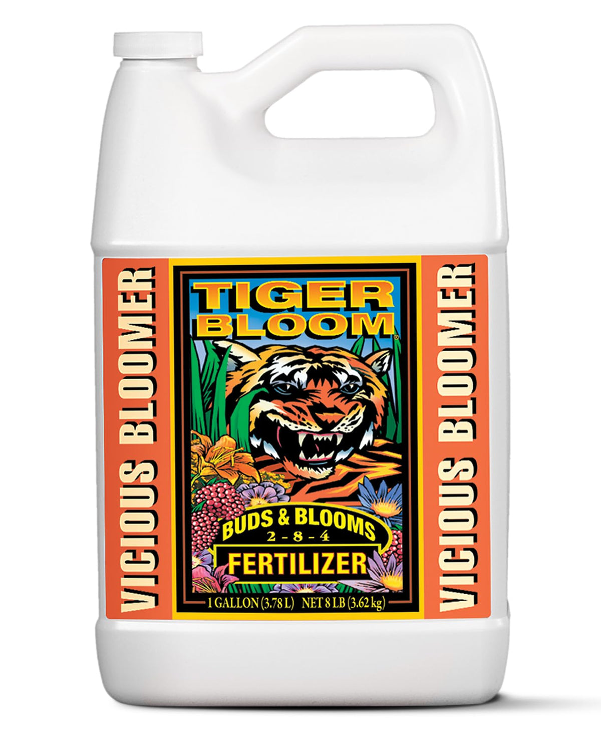 FoxFarm Tiger Bloom Liquid Plant Food 1 Gallon front view